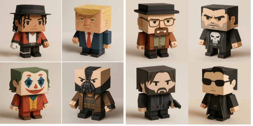 Ultra-detailed box-shaped paper craft toys -超細節盒狀紙藝玩具