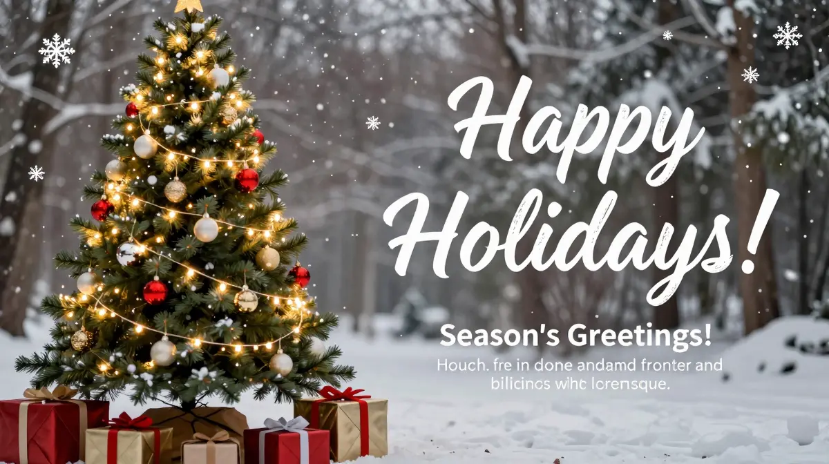 Christmas Poster - Festive Holiday Scene