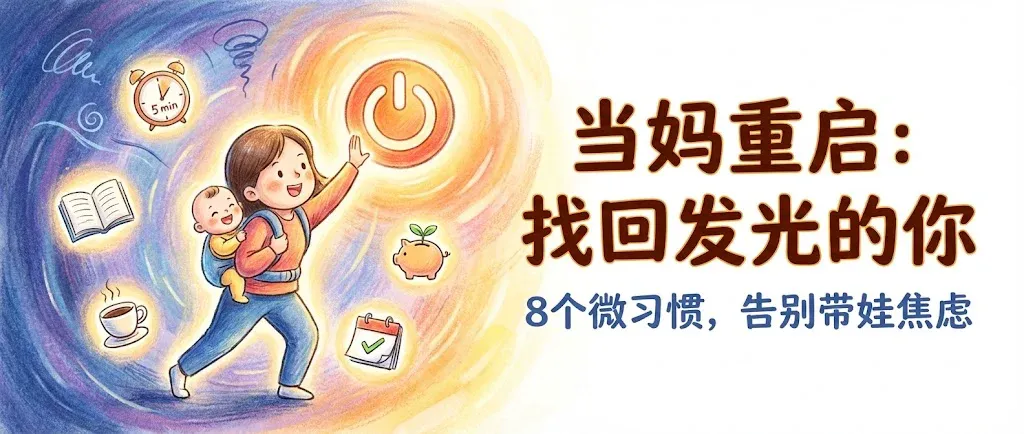 当妈后也想重启人生？8个超简单小习惯，让你从“想变”变成“已经变了