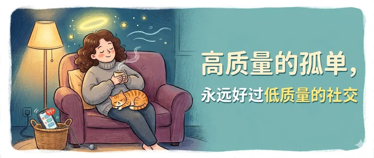 高质量的孤单，永远好过低质量的社交：30+成人社交最该学会的社交断舍离