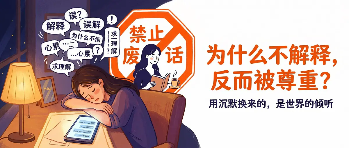 “我不再解释了”：当我停止用解释换尊重，人生突然轻松了