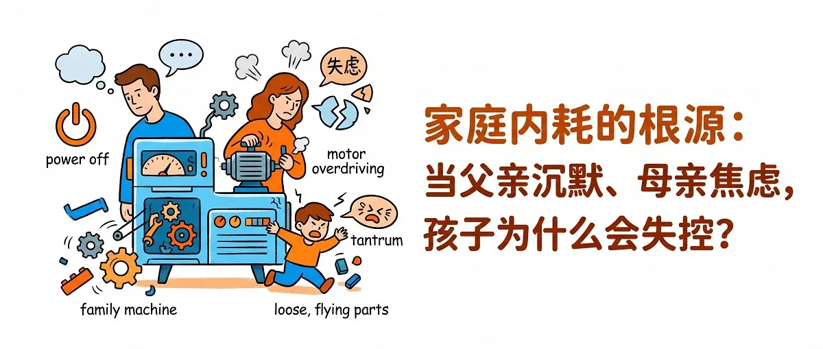 家庭内耗的根源：当父亲沉默、母亲焦虑，孩子为什么会失控？