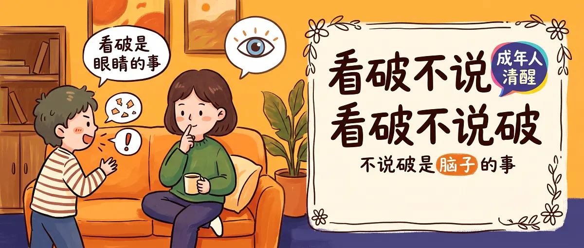 成年人最好的清醒：看破不说破
