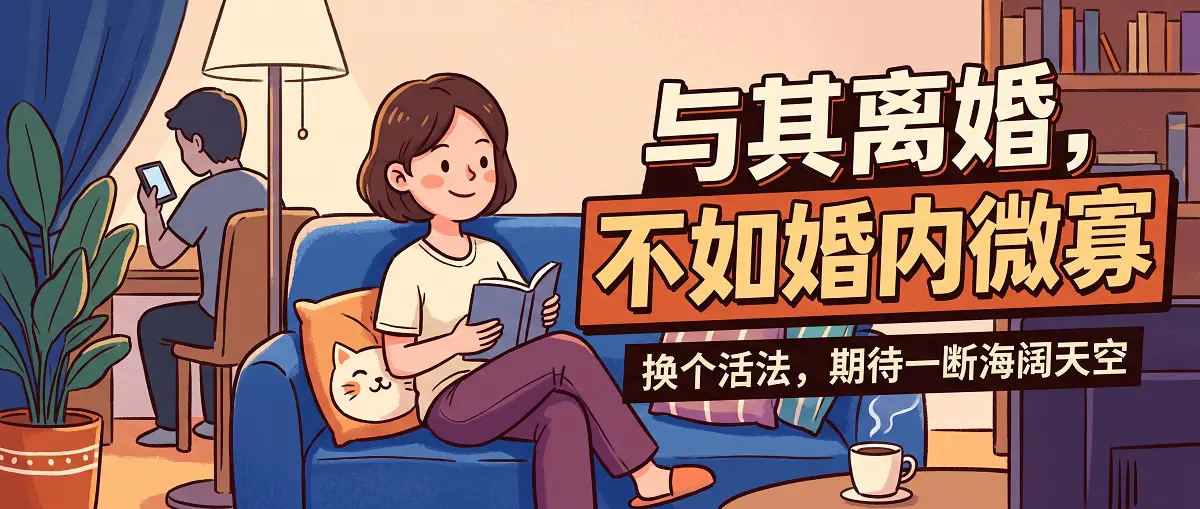 与其离婚，不如婚内微寡，换个证容易，换个活法难！