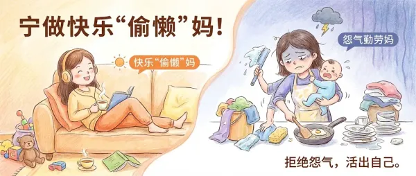 两种妈妈，两种结局：一个在勤劳中崩溃，一个在“偷懒”中自愈。