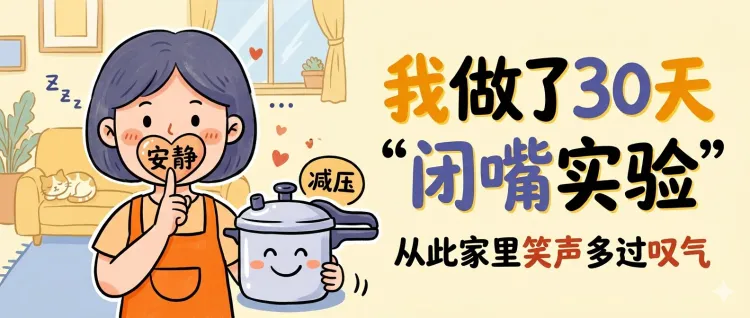 少说一句，家庭氛围好一半——我的闭嘴实验真实记录