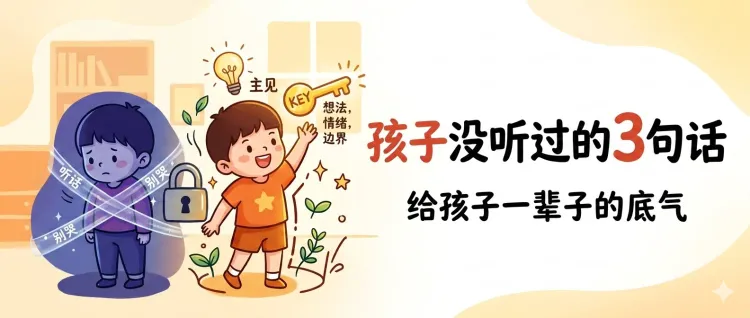 孩子最渴望听到父母说的三句话