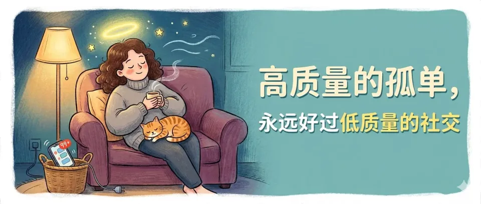 高质量的孤单，永远好过低质量的社交：30+成人社交最该学会的社交断舍离
